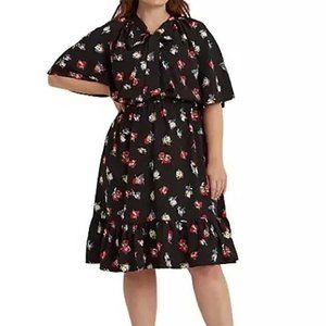 Lauren Ralph Lauren Sherolynn floral crepe tie-neck dress